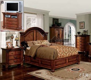 bellagrand tobacco oak wood low profile queen king bed more