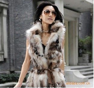 Lady Luxurious Real Fox Fur Vest Fashion Warm Winter Gilet Garment 