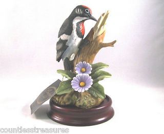 RETIRED Large Woodpecker Hand Made Hand Painted Figurine Andrea by 