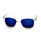 Wayfarer Mirrored Lenses Clear Framed Sunglasses Fashion   Retro