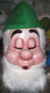 sleepy dwarf fiberglass mascot head adult costume from peru time