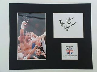 Newly listed Limited Edition David Haye Boxing Signed Mount Display 
