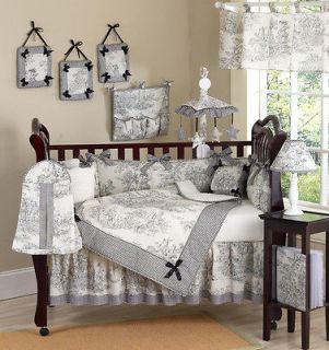   TOILE 9pc UNISEX NEUTRAL BABY GIRL CRIB BEDDING SET ROOM COLLECTION
