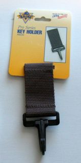   Police Security Officer Guard Brown Nylon Velcro Belt Key Holder Chain