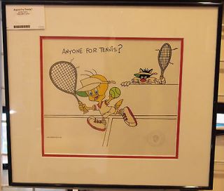   Tennis? Tweety Bird Sylvester Looney Friz Freleng SIGNED Art ON SALE