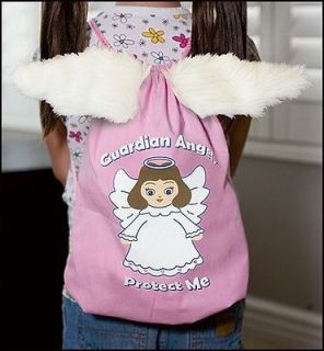 Rare Guardian Angel Wings Backpack Childrens Girls Kids Tote School 