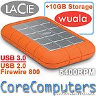 LaCie 500GB Rugged Triple USB 3.0 External Hard Drive 5400RPM HD 
