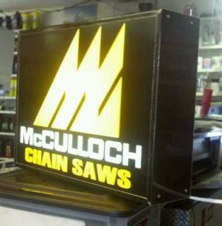 mcculloch chain saws advertisement lighted sign  65
