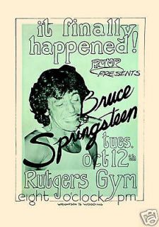 The BOSS Bruce Springsteen at Rutgers University Concert Poster 