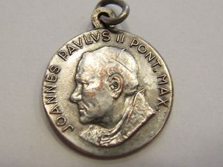 Vintage Catholic Religious Holy Medal   Joannes Pavlvs II Lady Mt 
