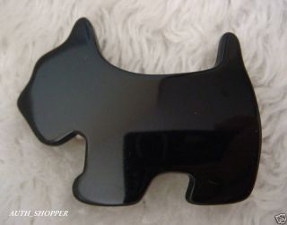 agatha paris black scottie dog small hair clip handmade auth