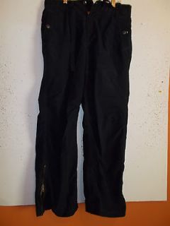   PANT in Black Parachute 100% Polyester Fabric Zip Front 4 PocketEUC