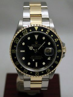 Rolex GMT Master II Model # 16713 Steel and 18k 2 Tone Box and Papers