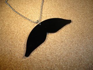 tom selleck hipster mustache pendant necklace emo punk