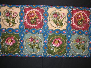 Quilt Fabric Panel PROVENCE flowers NEW Cotton Retired Hard to Find