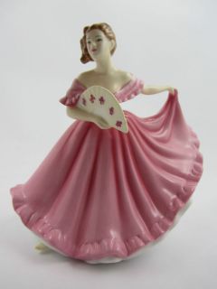royal doulton pretty ladies elaine in pink petite figurine time