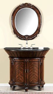 41 Single Sink Bathroom Vanity Cabinet with Granite Top & Mirror 