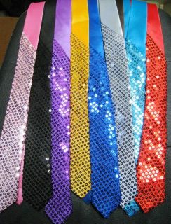 handmade satin sequinned party plain 2 skinny neck tie more options 