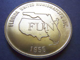 1991 florida united numismatics bronze medallion  4