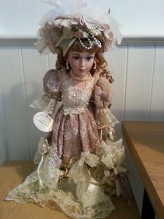 Knightsbridge Collection Doll Sharon 18 with parasol & feather hat