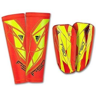   F50 ProLite 2011 Shin Guard Slip Shield Neon Orange/Yellow New LARGE
