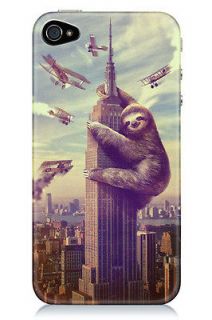 Sloth, Monster, Animal, New York, iPhone 4, hard case, plastic, Free 