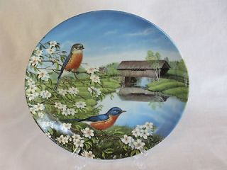   Knowles China Co. Collector’s Plate Bluebirds In Spring by Sam