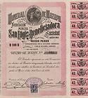   MINING COMPANY BOND stock certificate 1894, SAN ELIGIO,W/COUPONS