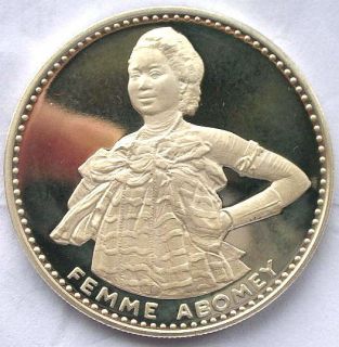 dahomey 1971 abomey woman 200 francs silver coin proof from china time 