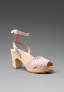 swedish hasbeens $ 229 leather strappy clogs sandals 38 8