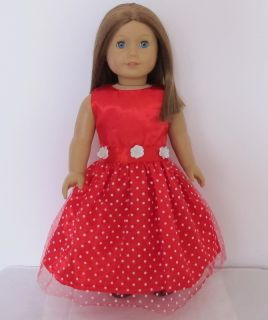 1PCs Doll Clothes Princess Dress for 18 american girl New Red