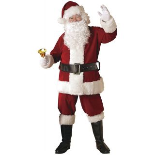 Premier Velvet Santa Suit Plus Size Adult Mens Crimson Claus Christmas 