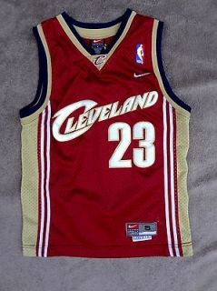   LABRON JAMES CLEVELAND CAVAILERS SEWN JERSEY SIZE YOUTH SMALL +2