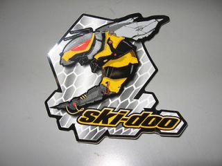 ski doo snowmobile tech bee sticker decal 6 yellow black