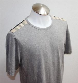   BURBERRY BRIT Mens T shirt Polo Gray Size Large L Short Sleeve