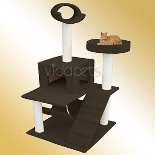 60 Dark Chocolate Brown Cat Tree House Condo Scratcher Furniture