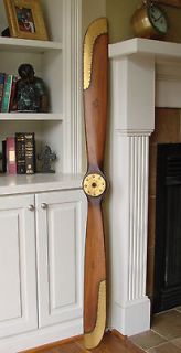 1917 Replica WWI Wood Airplane Propeller With Brass Edging   70 Inches 