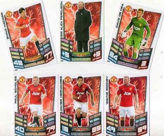 match attax 12 13 manchester united base cards choose more