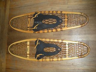 VINTAGE 1959 SNOW BIRD GV 10 X 36MADE IN QUEBEC CANADA WOOD SNOWSHOES 