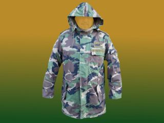 Slovak Military Parka Camouflage Winter Hooded Parka Jacket Coat