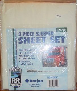 beige truck sleeper sheet set 42 x80 new time left
