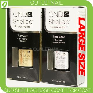CND Shellac BASE COAT 12.5ml / TOP COAT 15 ml / DUO PACK Large Big UV 