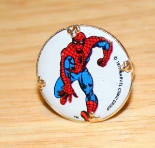   Toy Gum Machine Prize Ring Amazing Spider man Marvel Comics 1970s NOS