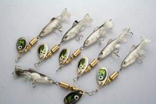 newly listed 6pcs fishing soft lures spinner hooks 6g from