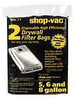 SHOP VAC 9067101 Disposable DRYWALL FILTER Bag 2pk, Fits 5 8 Gal NEW!