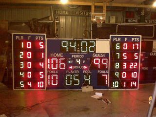 daktronics led basketball scoreboards with warranty time left $ 5500