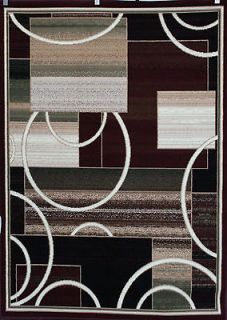 new 5 2x7 4 area rug brown modern squares lines