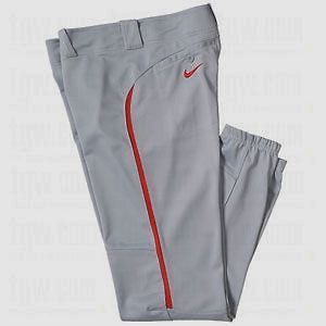  3XL NIKE Grey w/ Red insets OREGON Elite Baseball Softball Long Pants