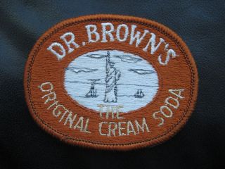 DR. BROWNS ORIGINAL CREAM SODA EMBROIDERED SEW ON ONLY PATCH
