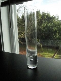 Midcentury design Sweden Glass Vase 8 tall Floating Bubble base 